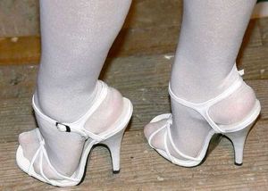 White Knee High Stockings