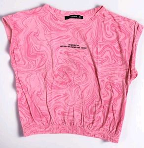 Pink Swirl Print Top