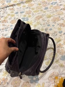 Dark Burgundy  Leather Handbag from Baggie