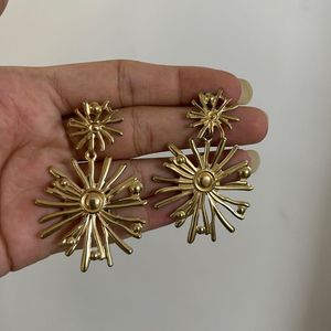 Golden Flower Earrings