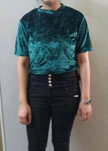 Velvet Green Top