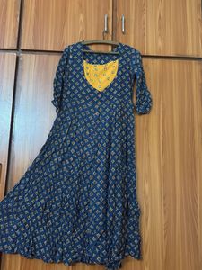 Blue Printed Kurta