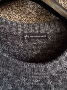 Stylish Grey Knit Sweater