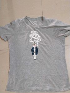 Grey "Let's Sail Away" Graphic T-Shirt