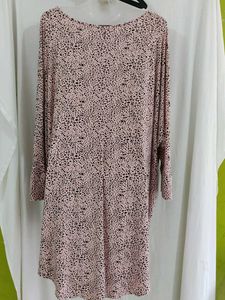 Pink Dalmatian Print Tunic Top