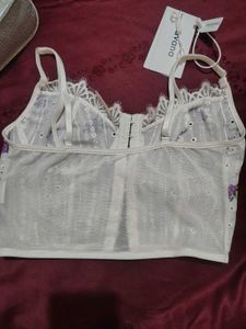 Savana Floral Corset Top with Lace Trim