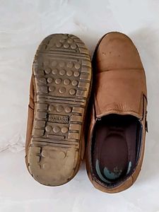 Men's Brown Leather Slip-On Shoes