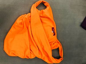 Chic Orange Ruched Cowl Neck Tank Top