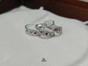 Exquisite Pure Silver Toe Rings with Gemstones