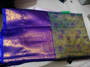 Floral Green Pattu Silk Saree