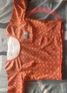 women orange blouse