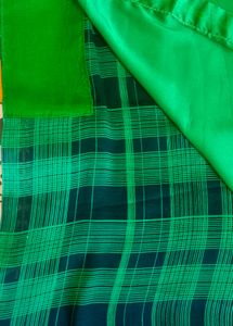 Green Checkered Saree