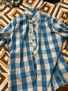 Blue and White Checkered Shirt