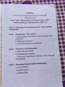 Humanities &amp; Social Sciences-III (MDC)