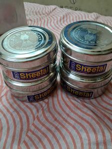 Set of 4 Stainless Steel Tiffin Boxes
