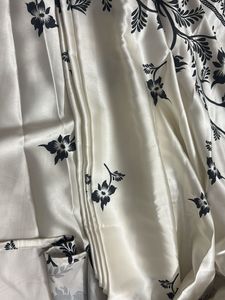 Readymade Elegant White Floral Saree