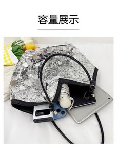 Sparkling Purple Sequin Shoulder Bag
