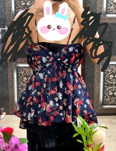 💜Tie-up Flowy Top💜