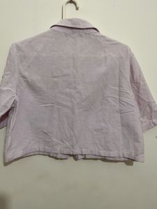 Lilac Crop Shirt