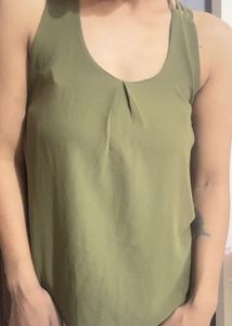 Olive Green Sleeveless Tank Top