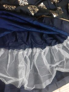 Elegant navy blue  Lehenga Choli with Gold Print