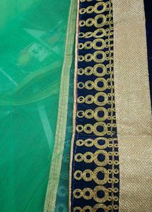 Elegant Pink &amp; Green Lehenga Choli Set