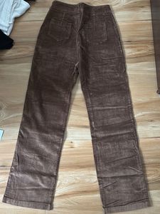 Brown Corduroy Wide Leg Pants