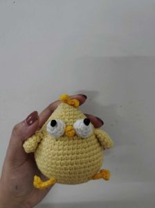 Cute Crochet Chick Keychain