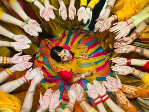 HALDI MEHNDI LEHNGA Multicolour
