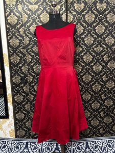 clearance sale Chic Red Sleeveless Fit & Flare Dre
