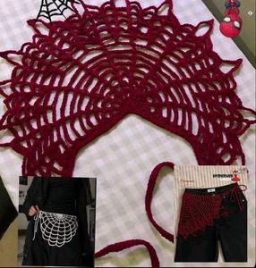 Red Spiderweb Crochet Accessory