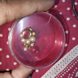 Red &amp; Pearl Ethnic Earring