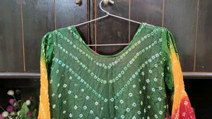Vibrant Bandhani Print Kurta Set