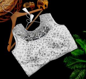 Embroidered Silver Blouse (Sale)