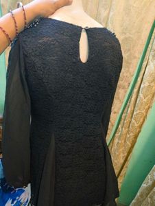 Elegant Black Lace Kurti