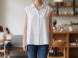 White Sleeveless Top