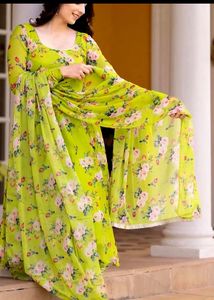 Floral Green Anarkali Kurta Set❤️