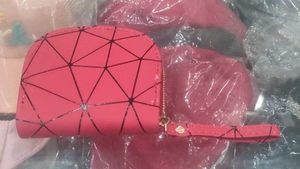 Pink Geometric Wallet