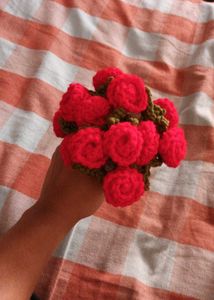 Handmade Crochet Doily with Roses
