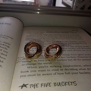Elegant Interlocking Hoop Earrings
