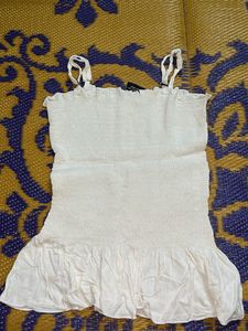 Smocked Off-White Cami Top