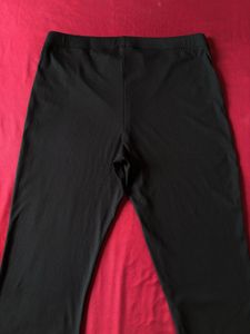 H&amp;M Black Ribbed Flare Pants