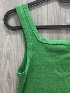 Bright Green Square Neck Tank Top