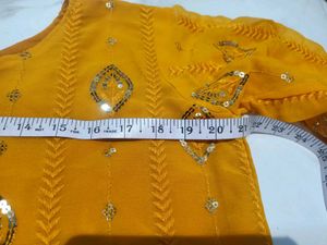 Beautiful Yellow Embellished Gown