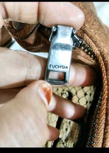 Stylish Suede &amp; Metallic Crossbody Bag