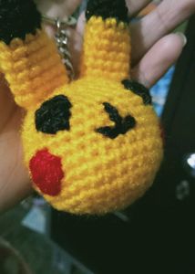 Pikachu Crochet Keychain