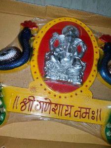 Lord Ganesha &amp; Peacock Wall Decor