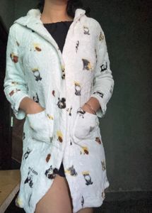 Cozy Animal Print Hooded Robe