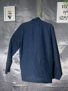 Men's Blue Quarter Zip Pullover Sweater