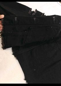 Black Distressed Denim Jacket